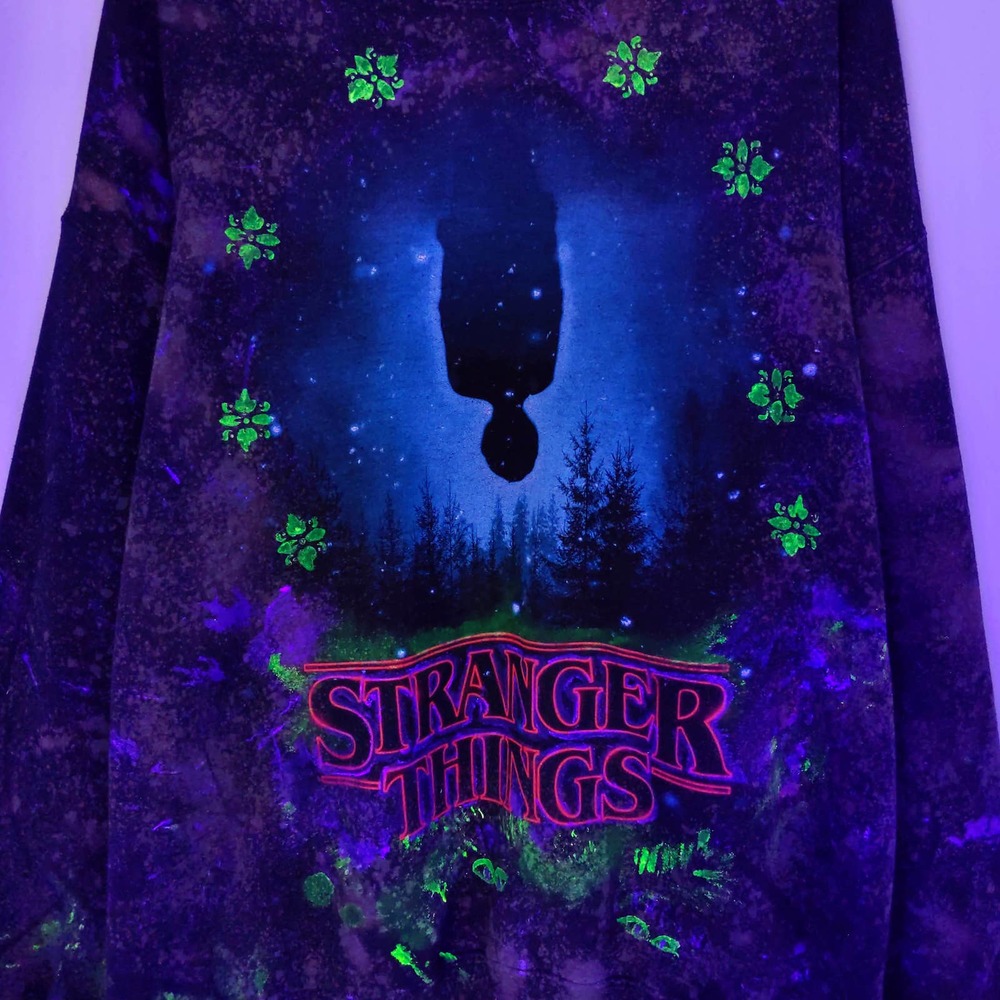 Stranger Things Upside Down Custom Painted Black … - image 4